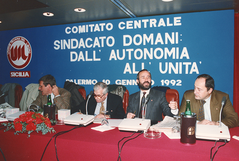 1992 Assemblea quadri sicialia Benvenuto Larizza Barbagallo Musi