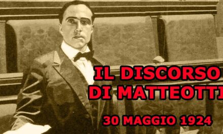 30 maggio 1924 Giacomo Matteotti denuncia in Parlamento le violenze dei fascisti durante le elezioni di Aprile