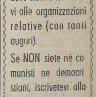 Volantino per aderire alla UIL 3 febbraio 1951