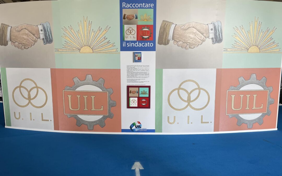 Raccontare il Sindacato: mostra dell’Istituto Studi Sindacali al XVIII Congresso UIL – Il logo della mostra: simboli del movimento operaio